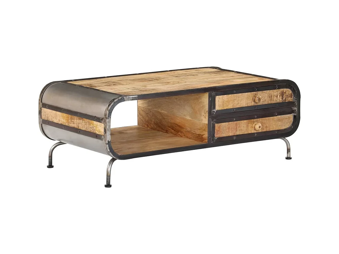 Table basse 100 x 50 x 35 cm Bois de manguier massif