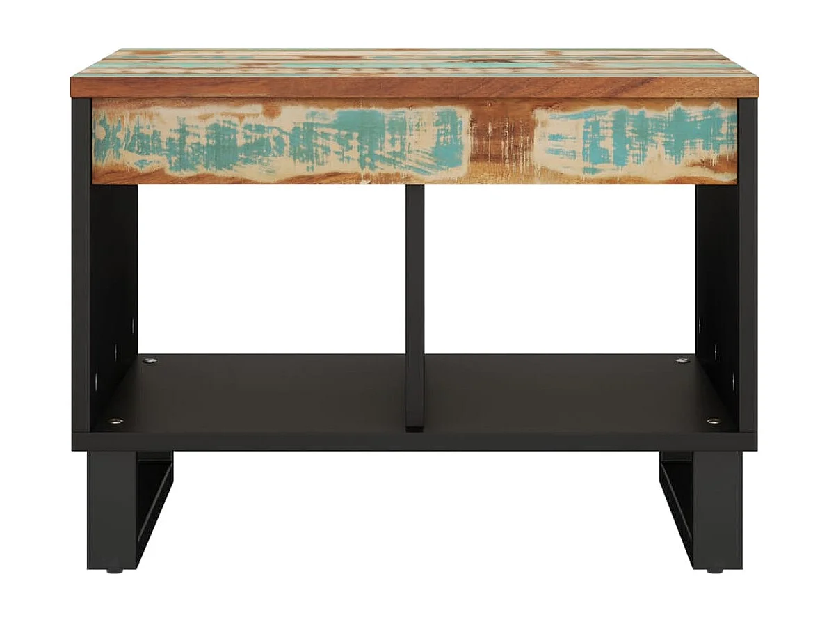 Mesa de centro 55x50x40 cm madeira recuperada maciça