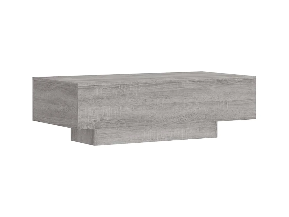 Table basse sonoma gris 100x49,5x31 cm bois d'ingénierie