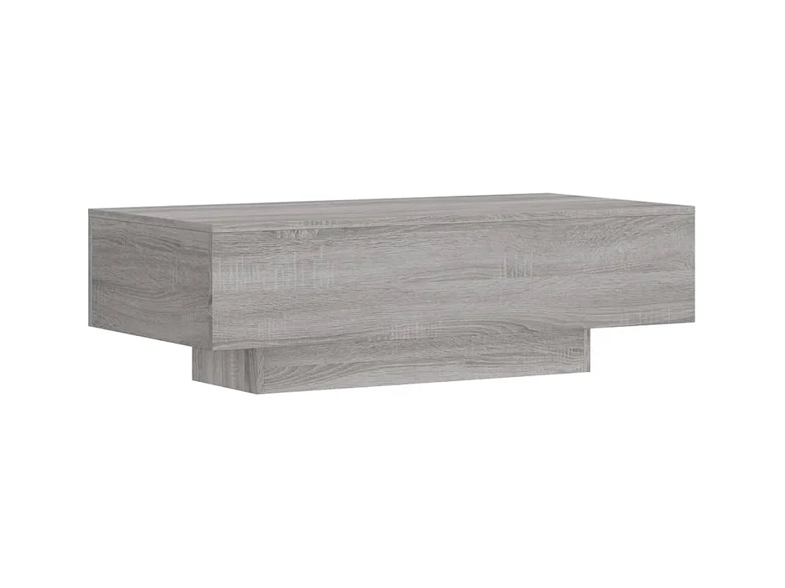 Table basse sonoma gris 100x49,5x31 cm bois d'ingénierie