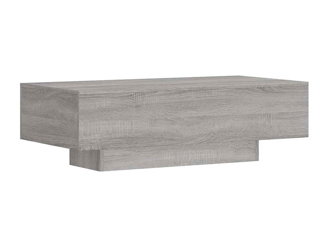 Table basse sonoma gris 100x49,5x31 cm bois d'ingénierie