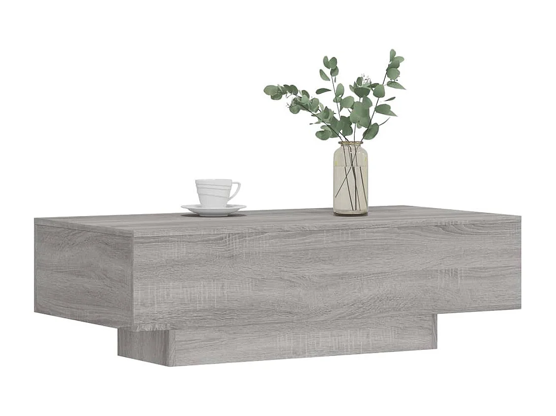 Table basse sonoma gris 100x49,5x31 cm bois d'ingénierie