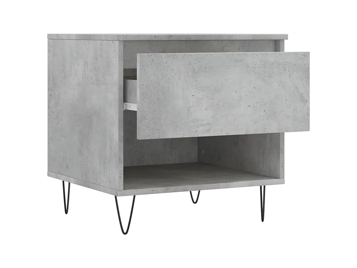 Mesa de centro madera de ingeniería gris hormigón 50x46x50 cm