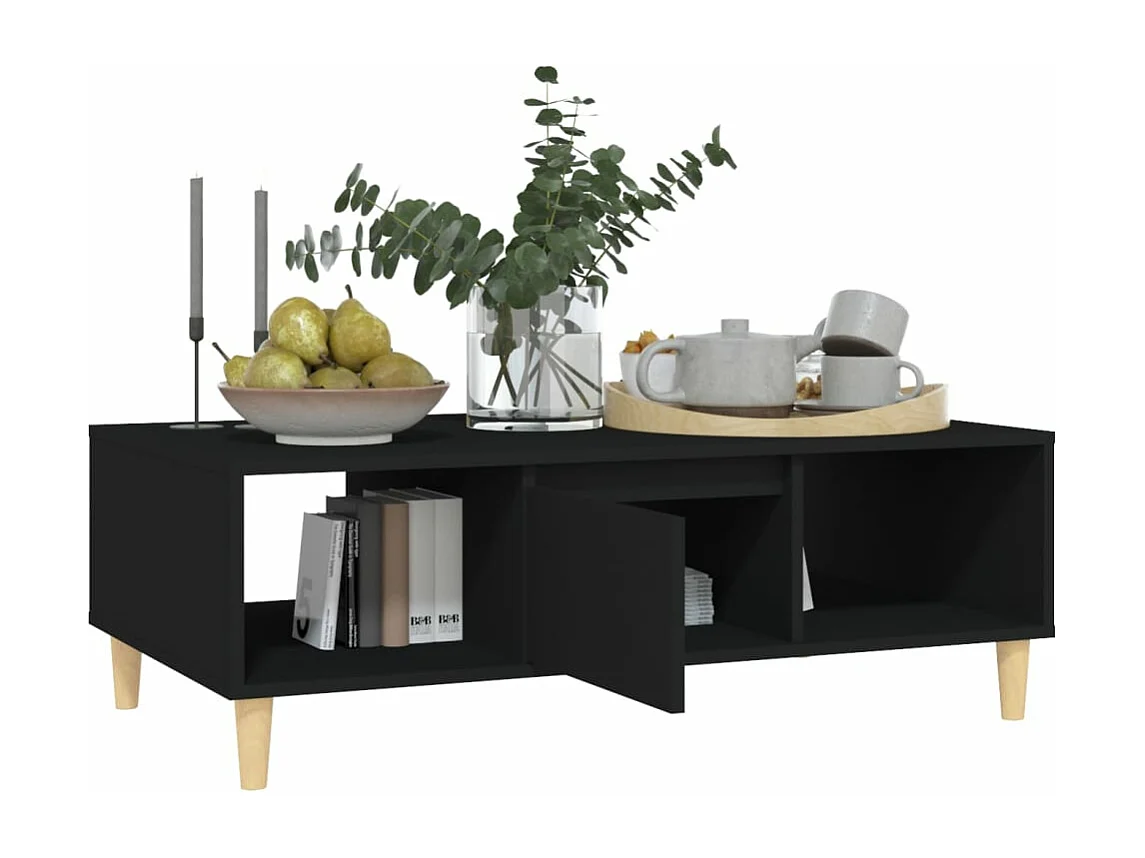 Table basse Noir 103,5x60x35 cm Aggloméré