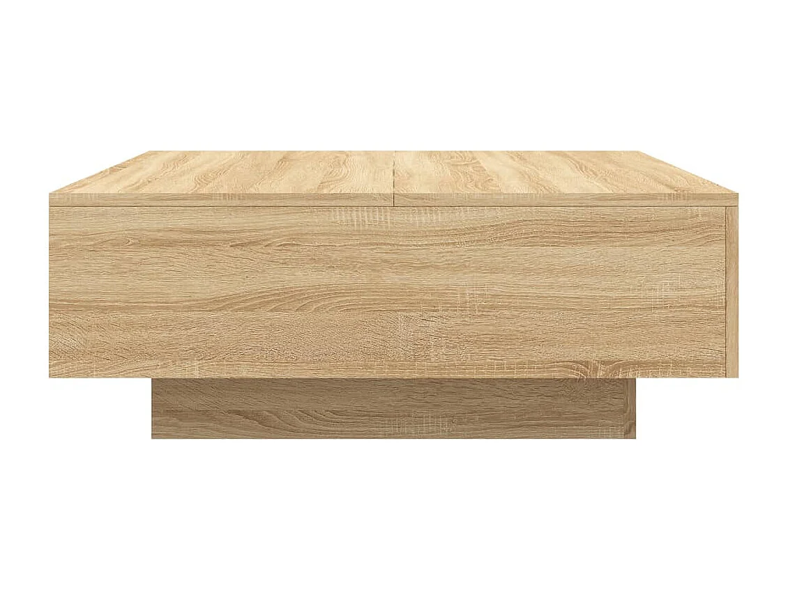 Table basse chêne sonoma 80x80x31 cm bois d'ingénierie