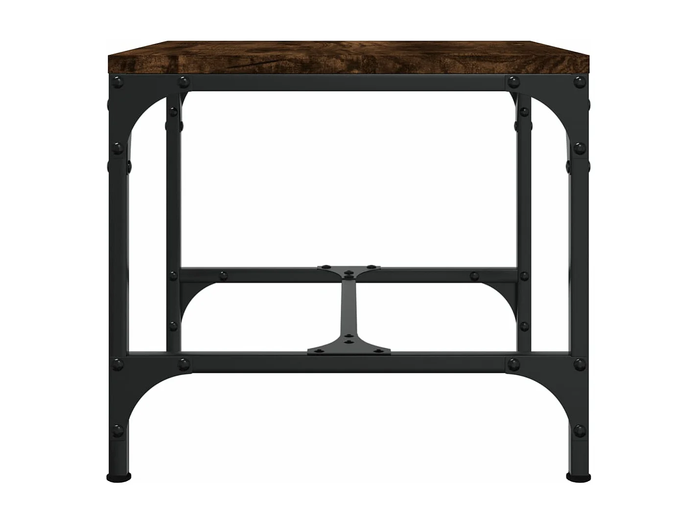 Table d'appoint Chêne fumé 40x40x35 cm Bois d'ingénierie