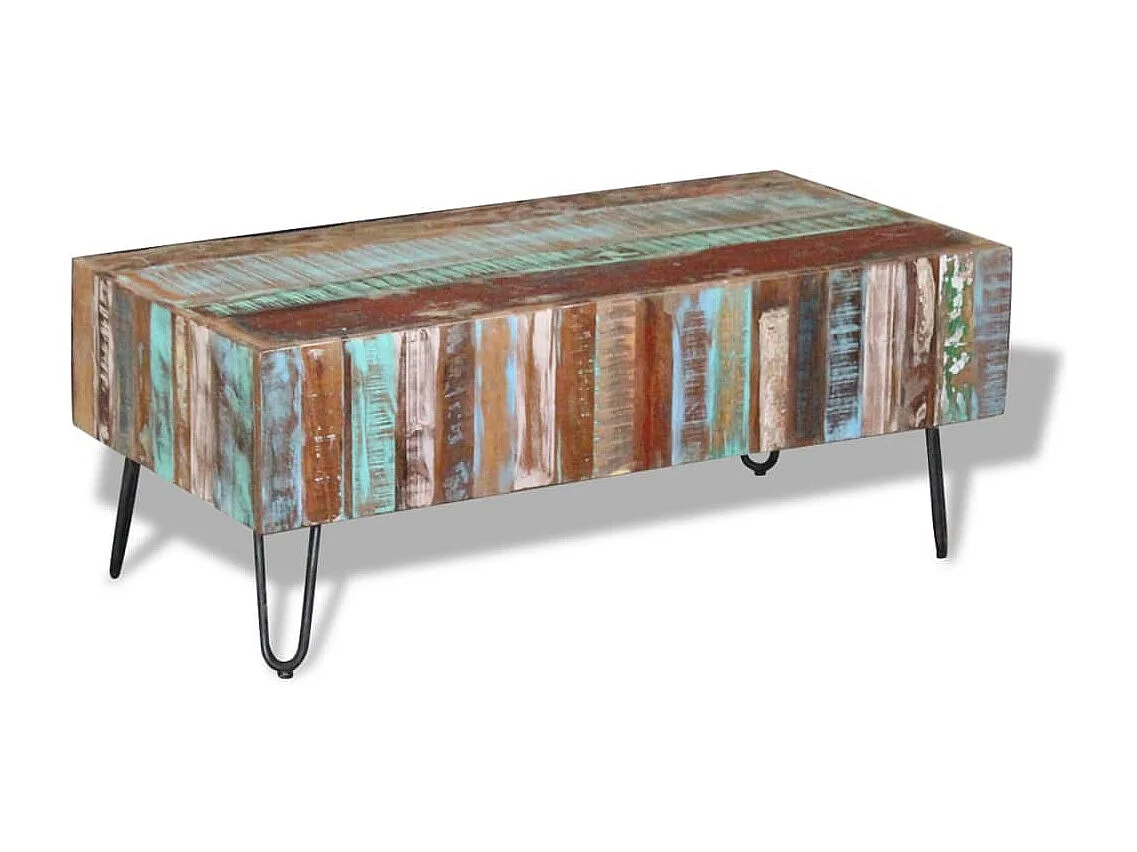 Table basse Bois massif de récupération 100x50x38 cm