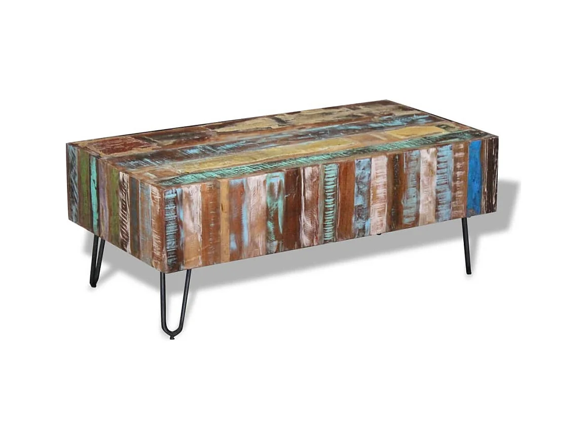Table basse Bois massif de récupération 100x50x38 cm