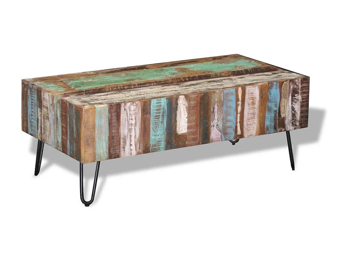 Table basse Bois massif de récupération 100x50x38 cm