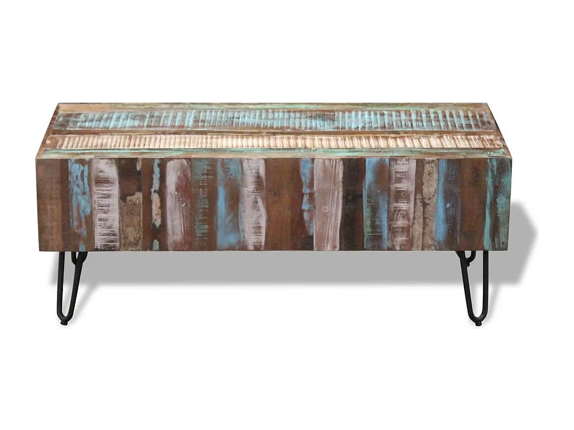 Table basse Bois massif de récupération 100x50x38 cm