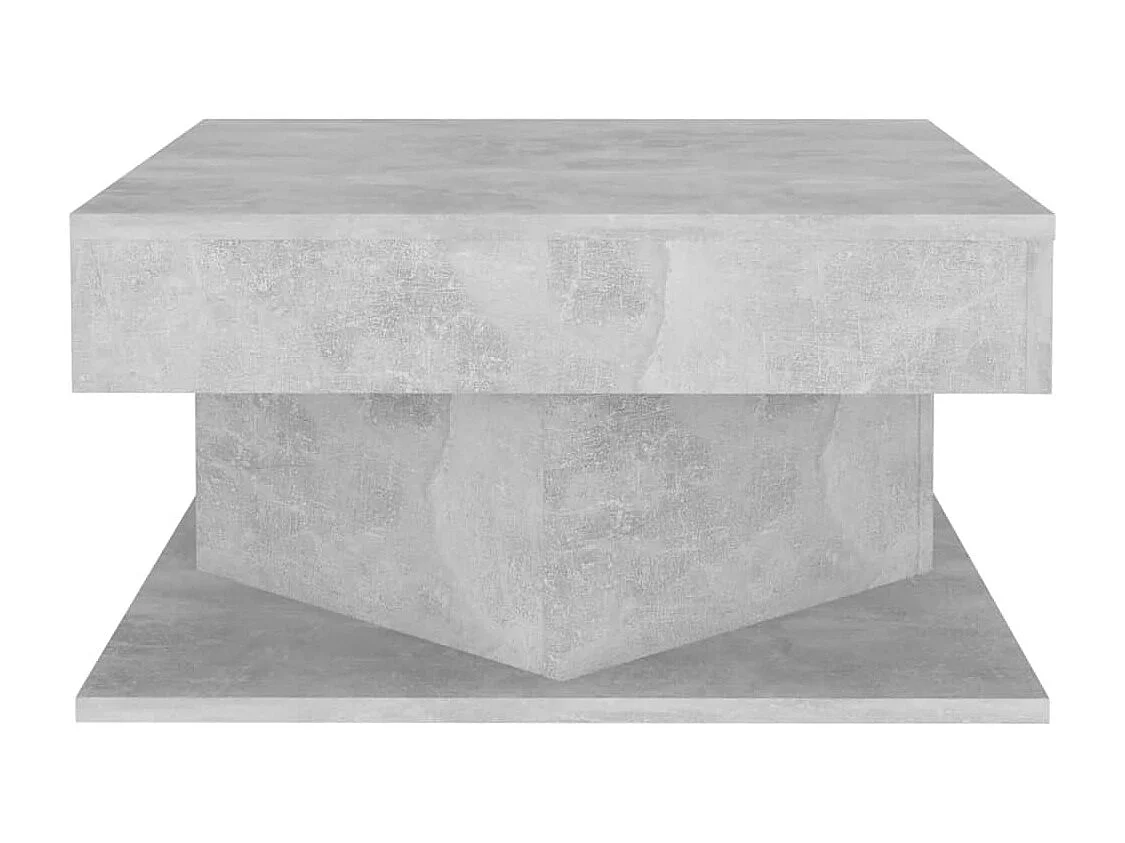 Salontafel 57x57x30 cm bewerkt hout betongrijs