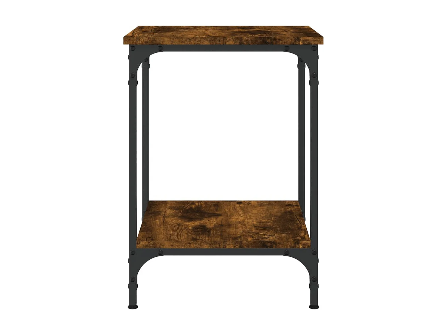 Table basse chêne fumé 40x40x55 cm bois d'ingénierie