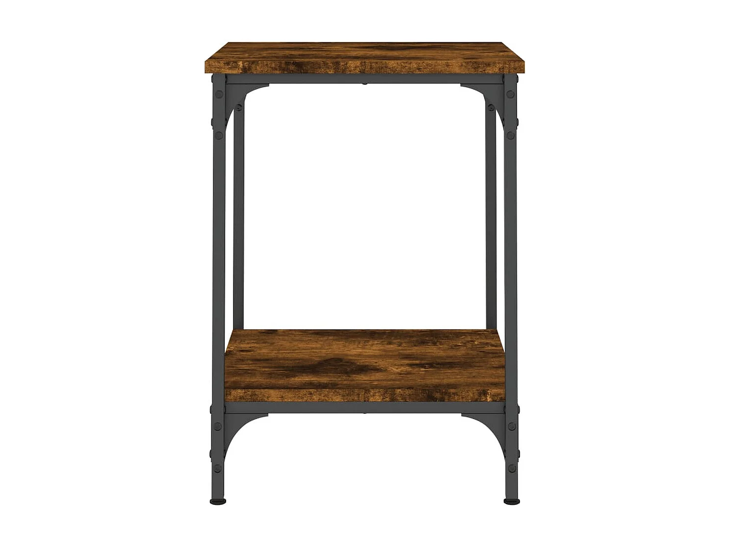 Table basse chêne fumé 40x40x55 cm bois d'ingénierie