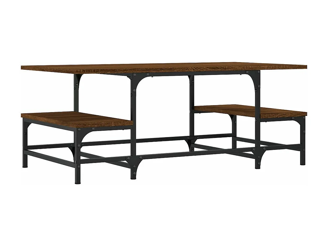 Table basse chêne marron 100x50,5x40 cm bois d'ingénierie