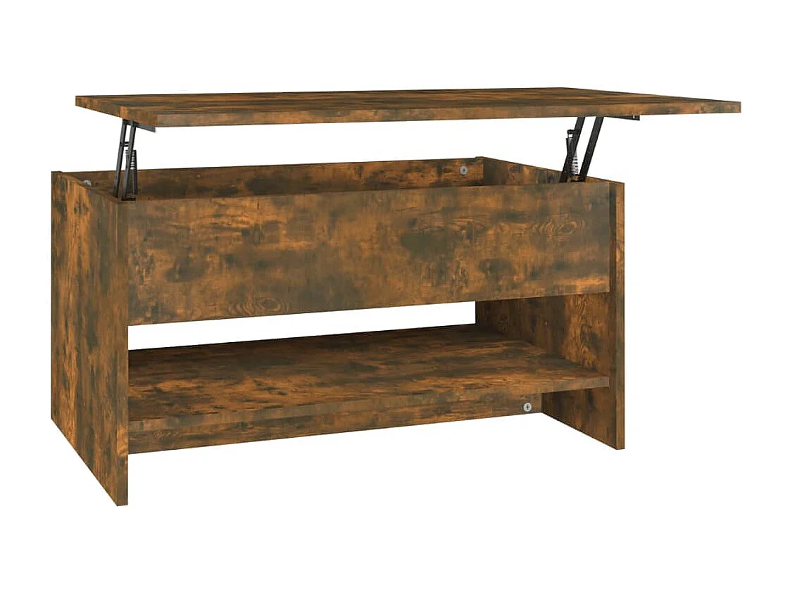 Table basse Chêne fumé 80x50x40 cm Bois d'ingénierie