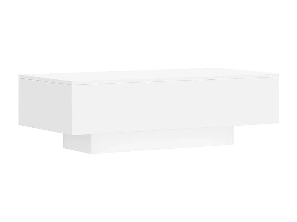 Table basse blanc 100x49,5x31 cm bois d'ingénierie