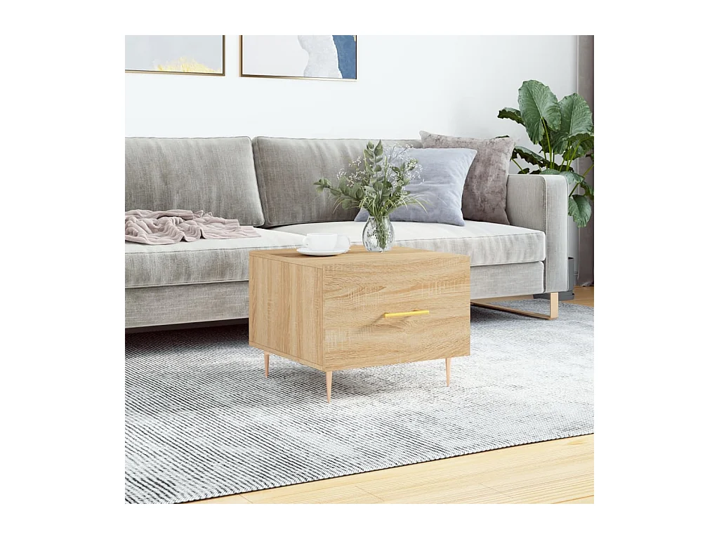 Table basse Chêne sonoma 50x50x40 cm Bois d'ingénierie