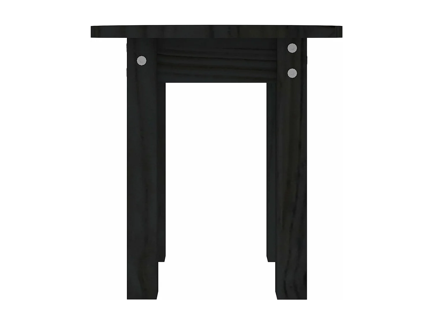 Salontafel Ø 35x35 cm massief grenenhout zwart