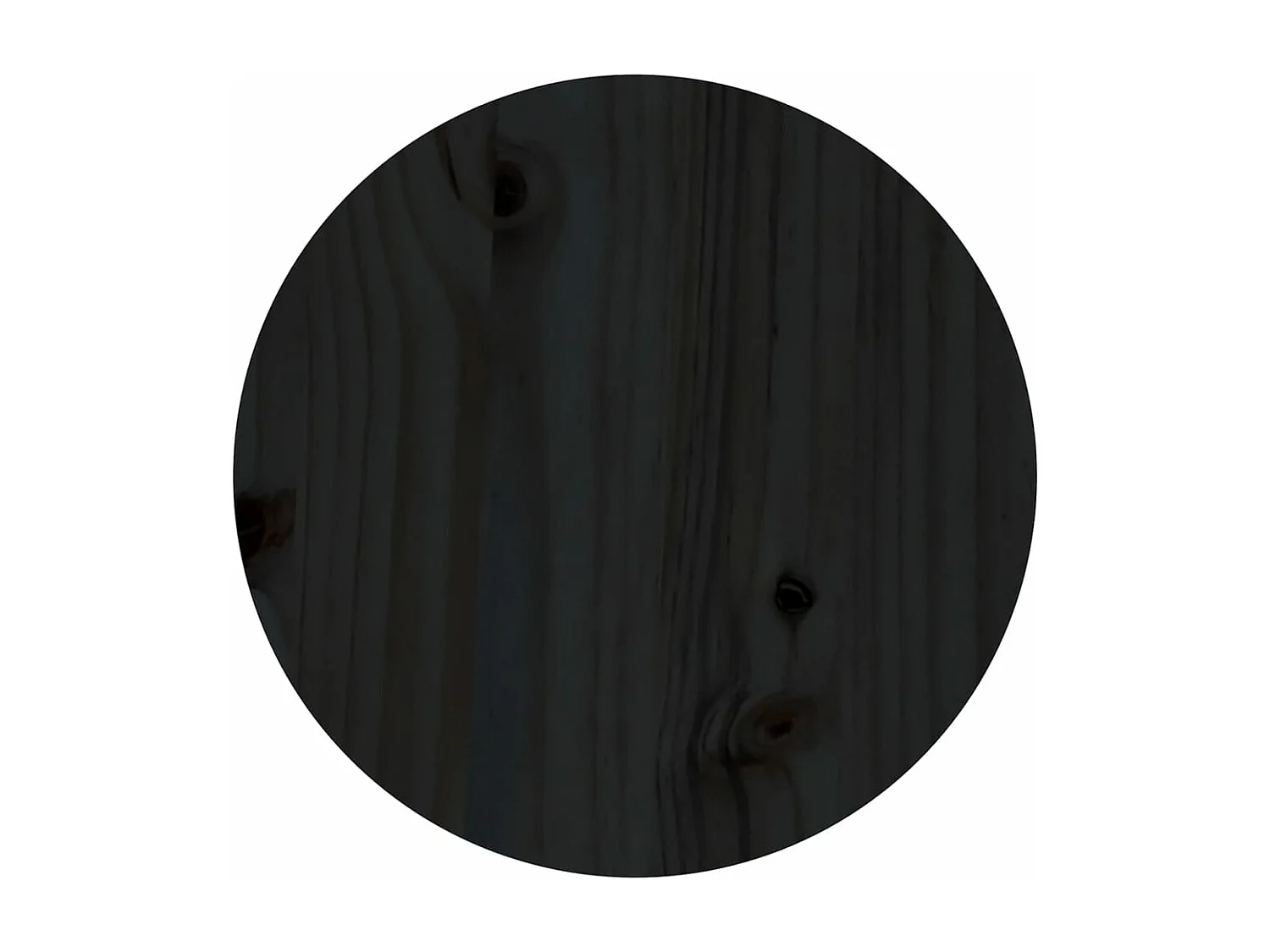 Salontafel Ø 35x35 cm massief grenenhout zwart