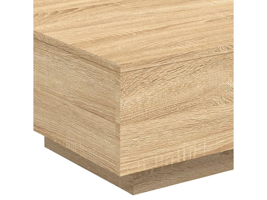 Table basse chêne sonoma 55x55x31 cm bois d'ingénierie