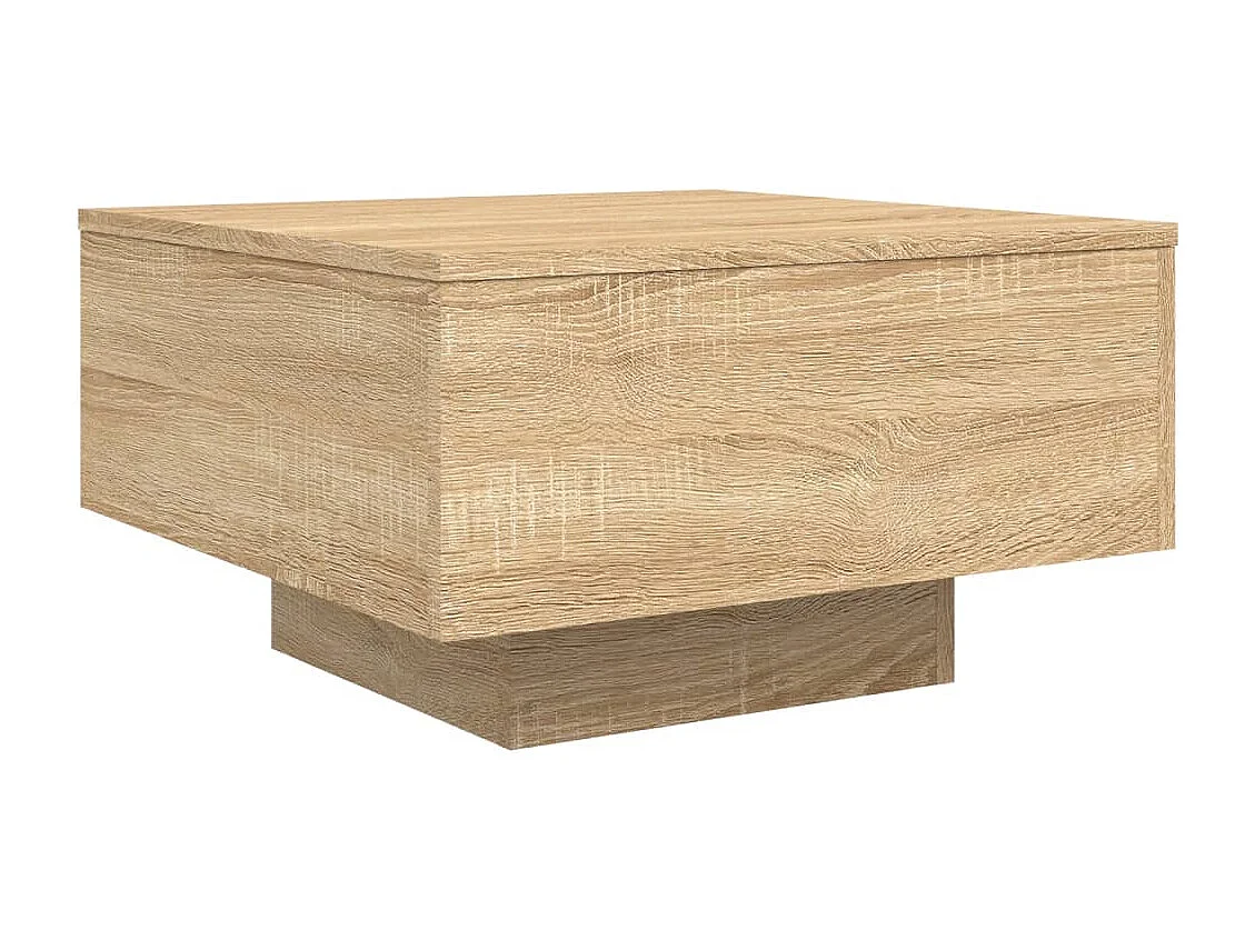 Table basse chêne sonoma 55x55x31 cm bois d'ingénierie