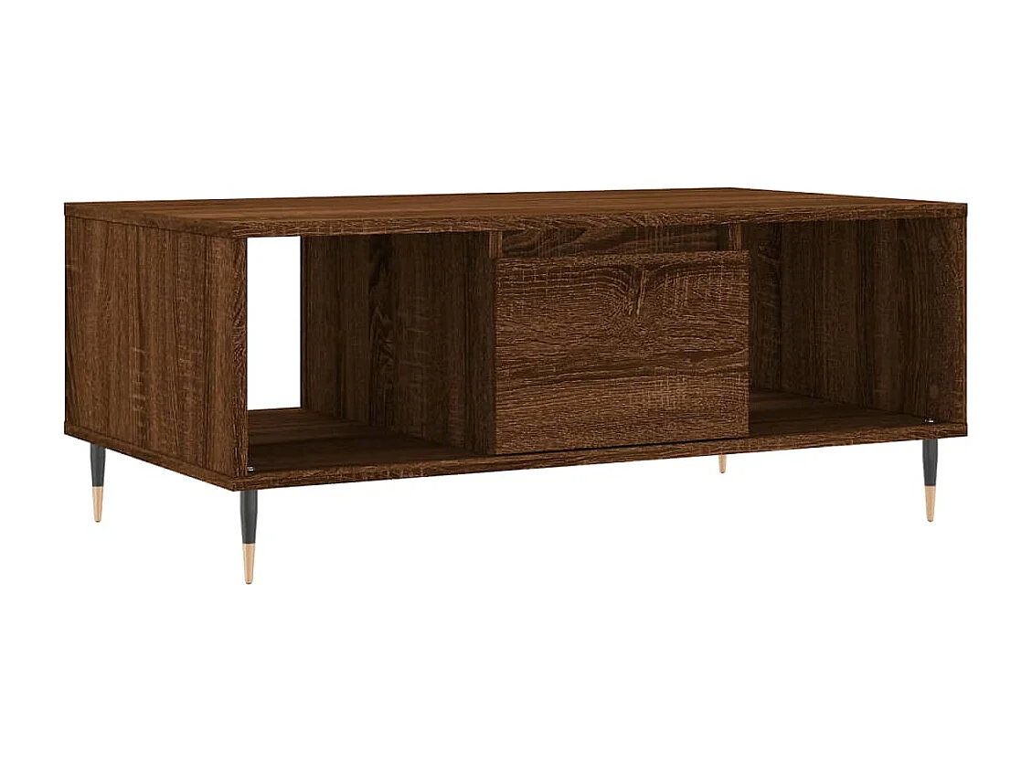 Table basse Chêne marron 90x50x36,5 cm Bois d'ingénierie