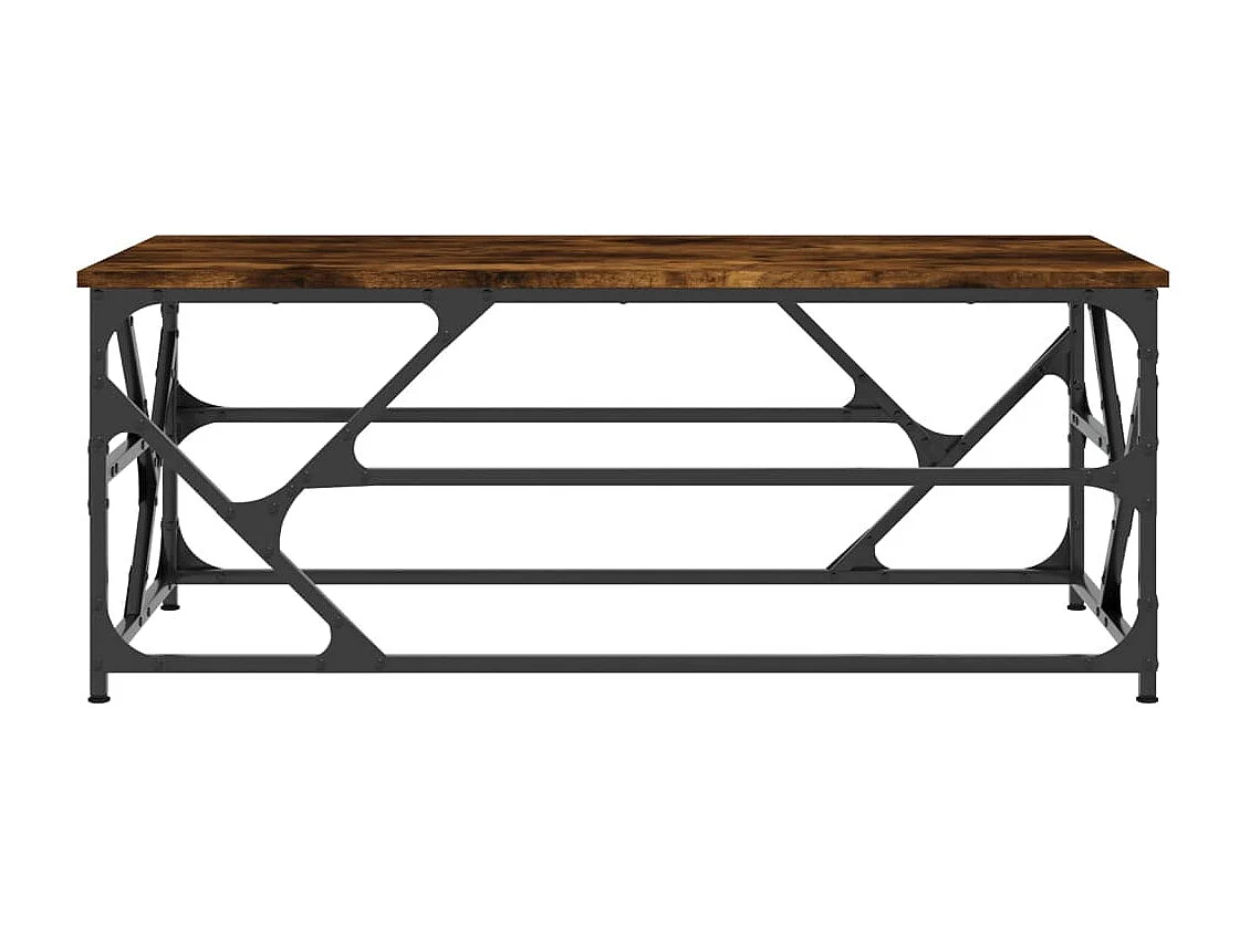 Salontafel 100x50x40 cm bewerkt hout gerookt eikenkleurig