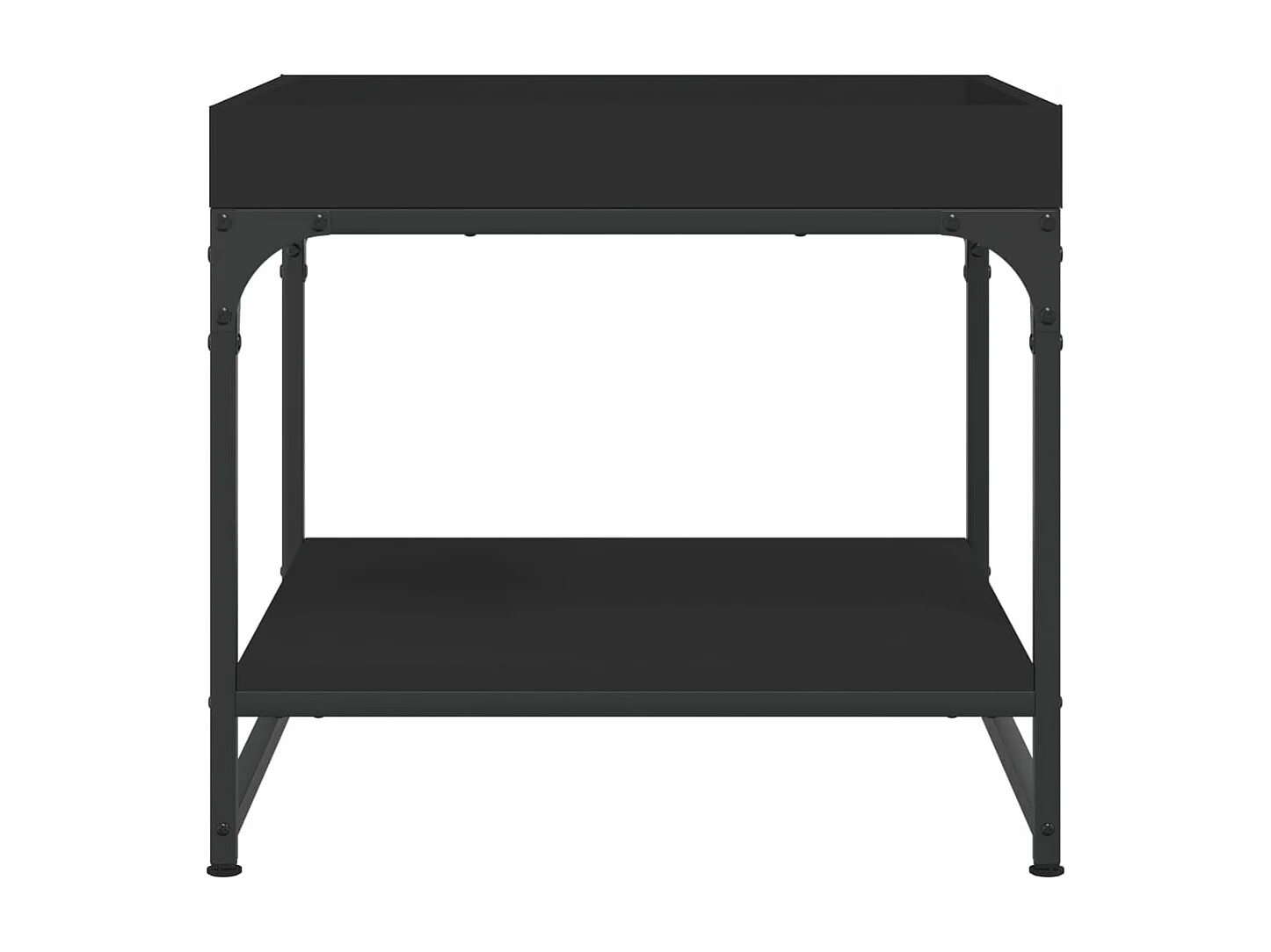 Table basse noir 49,5x49,5x45 cm bois d'ingénierie