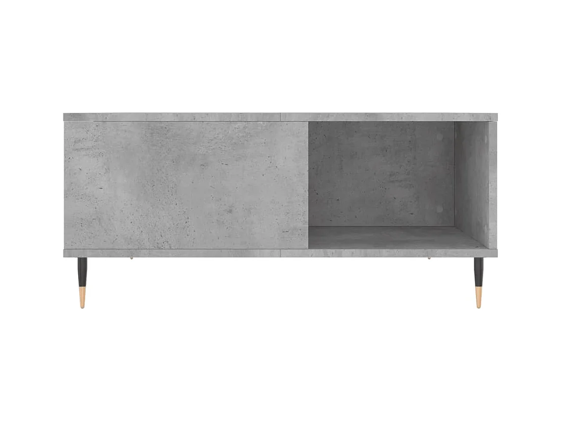 Table basse gris béton 80x80x36,5 cm bois d'ingénierie