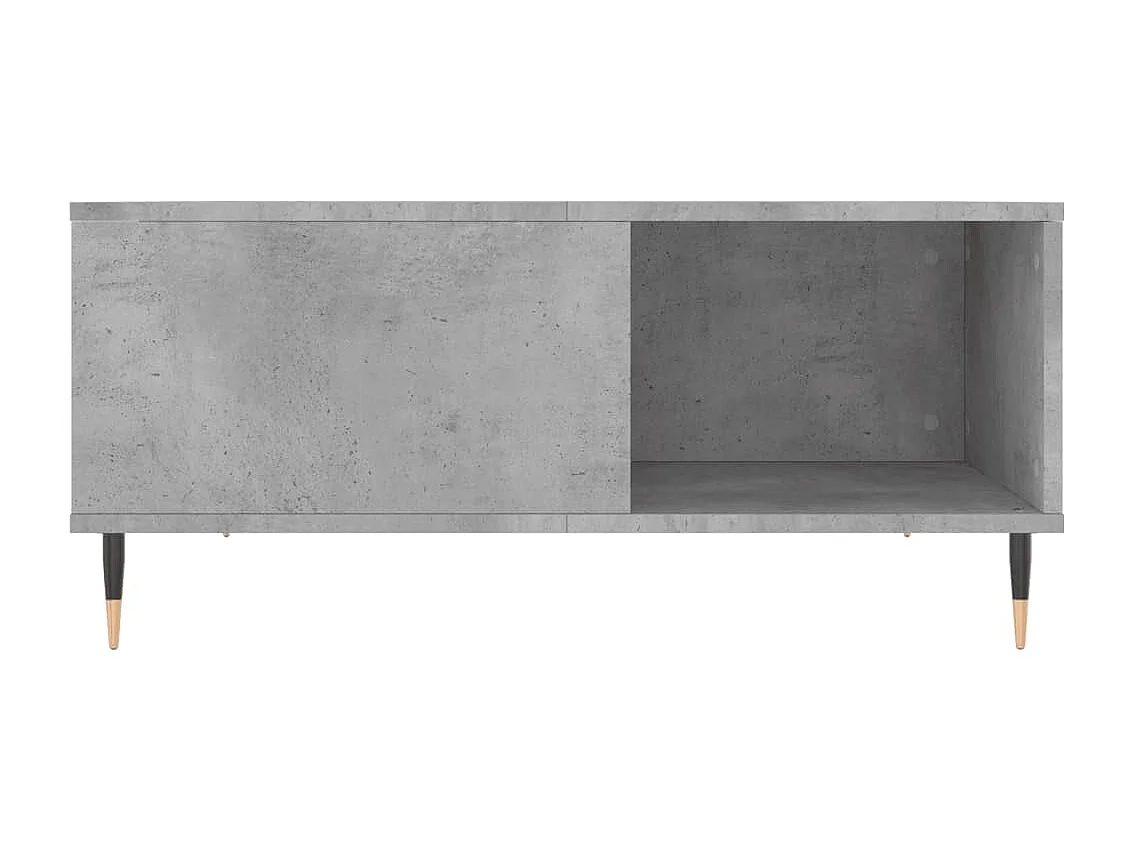 Table basse gris béton 80x80x36,5 cm bois d'ingénierie