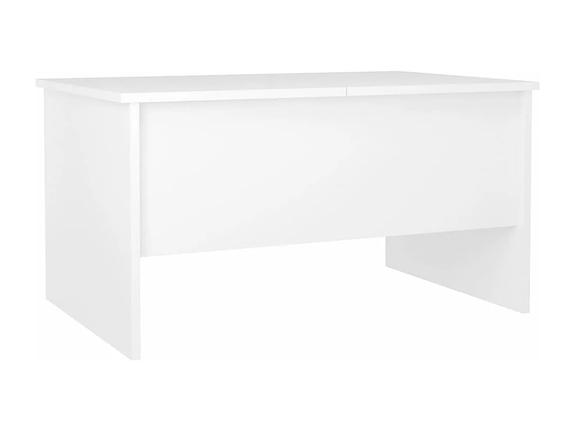 Table basse Blanc 80x50x42,5 cm Bois d'ingénierie