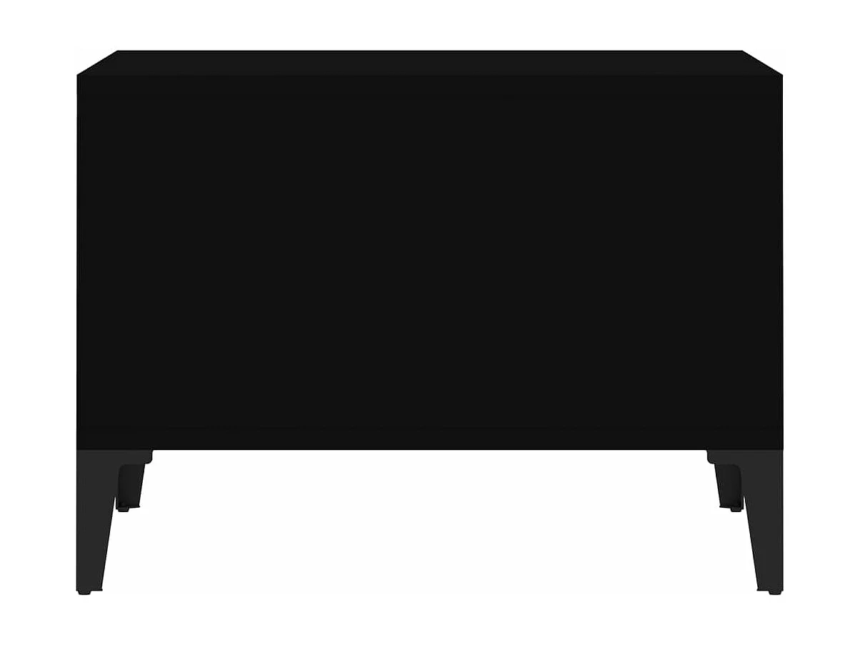 Table basse Noir 60x50x36,5 cm Bois d'ingénierie