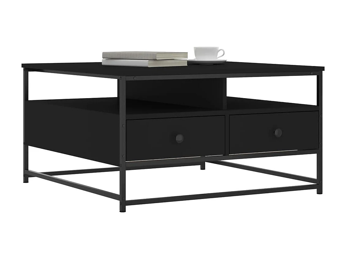 Mesa de centro 80x80x45 cm derivados de madeira preto