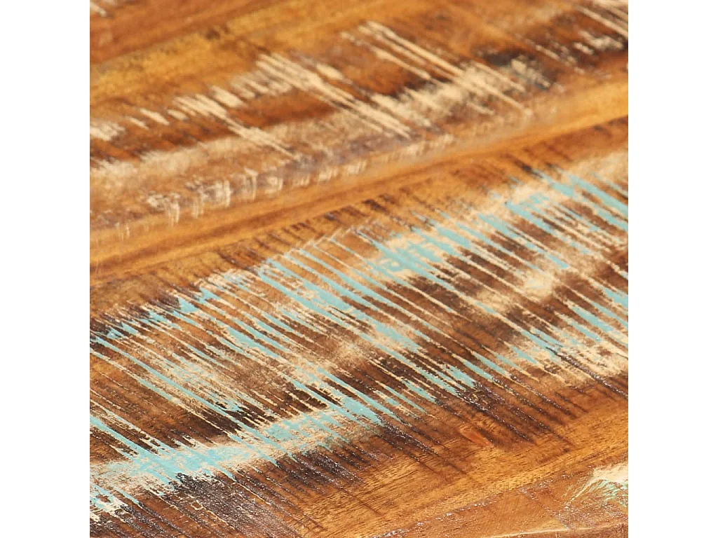 Table basse Noir 68x68x30 cm Bois de récupération solide