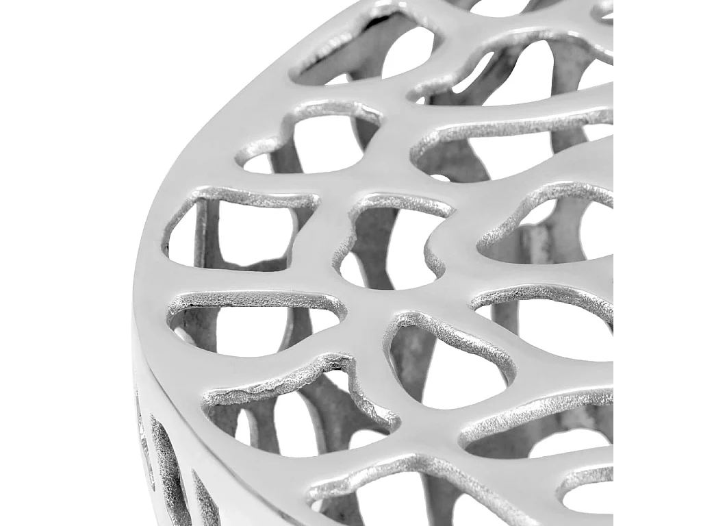 Table basse Aluminium moulé 70 x 30 cm Argenté