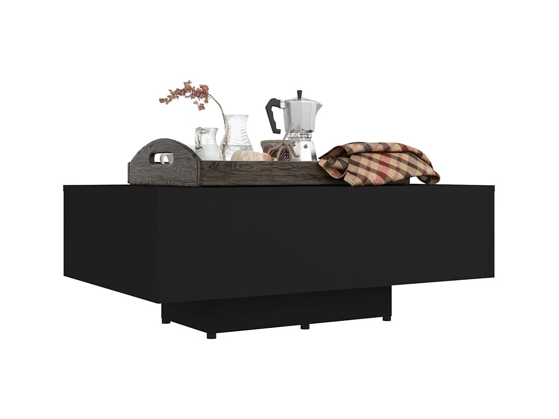 Table basse Noir 85x55x31 cm Aggloméré