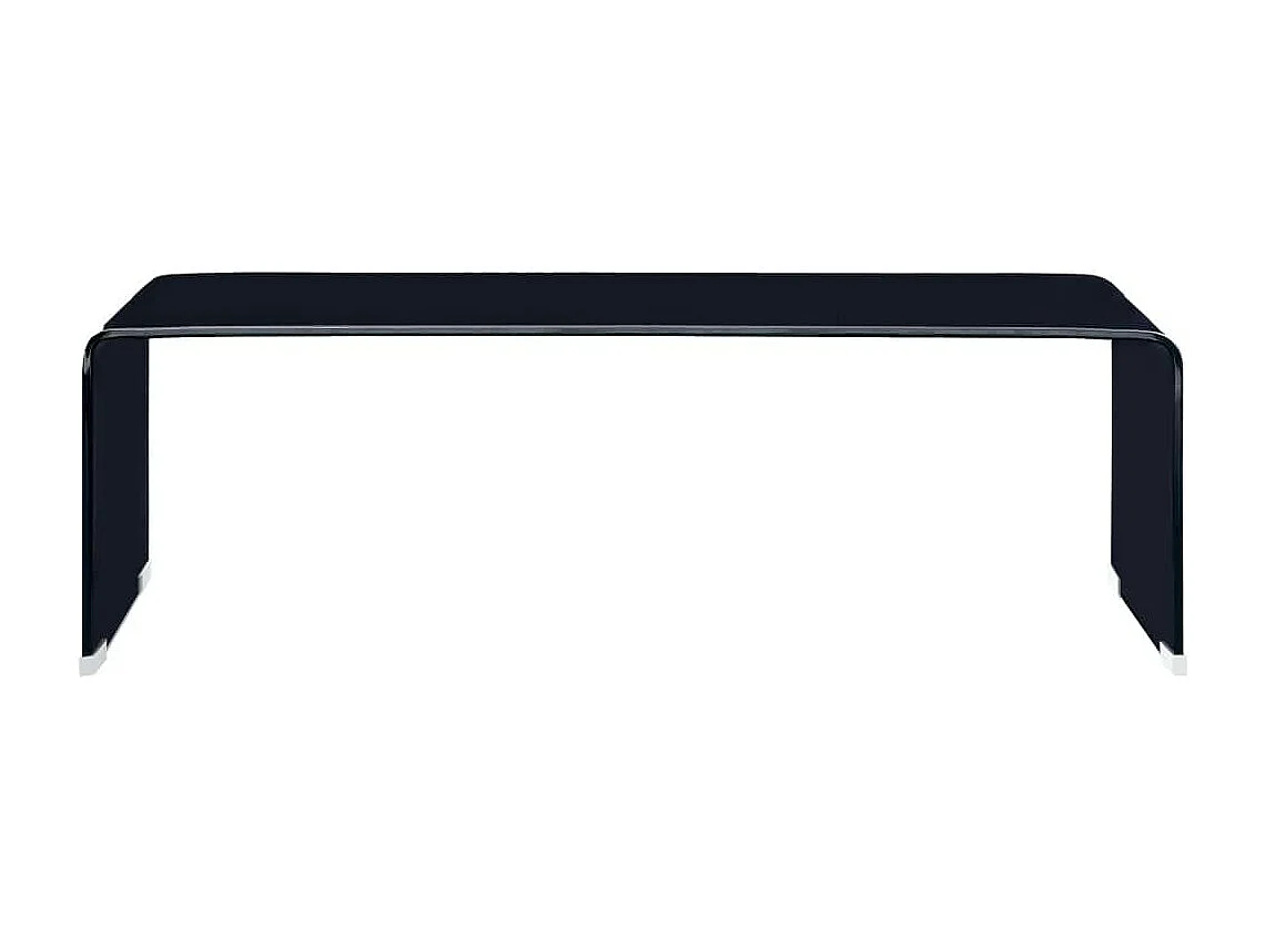 Table basse Noir 98 x 45 x 31 cm Verre trempé