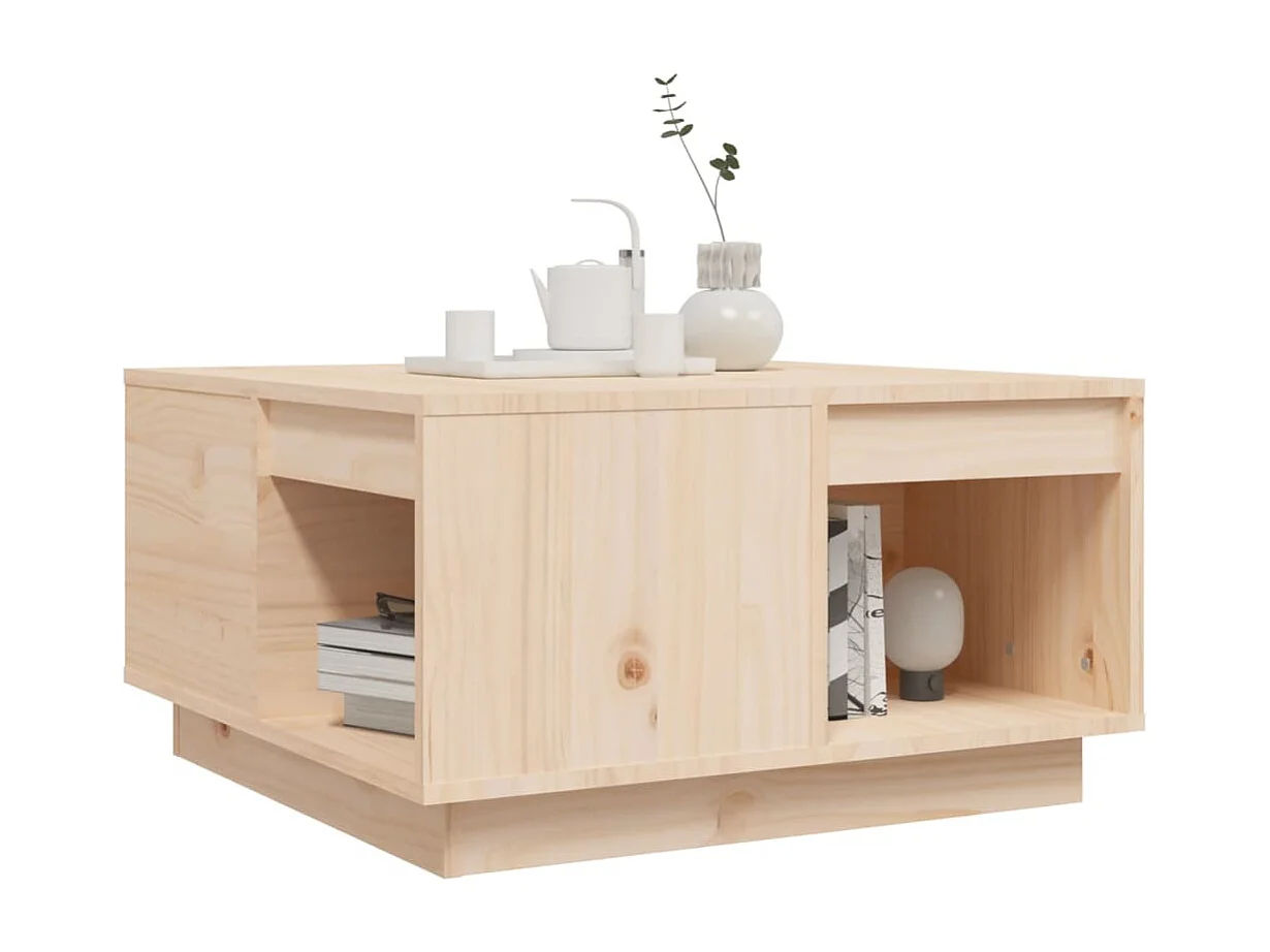 Table basse 60x61x32,5 cm Bois massif de pin