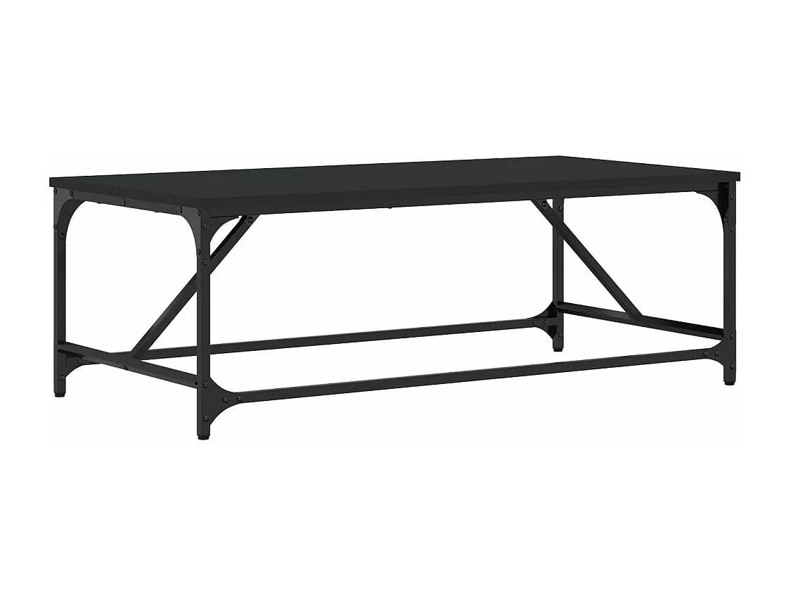 Salontafel 100x50x35 cm bewerkt hout zwart