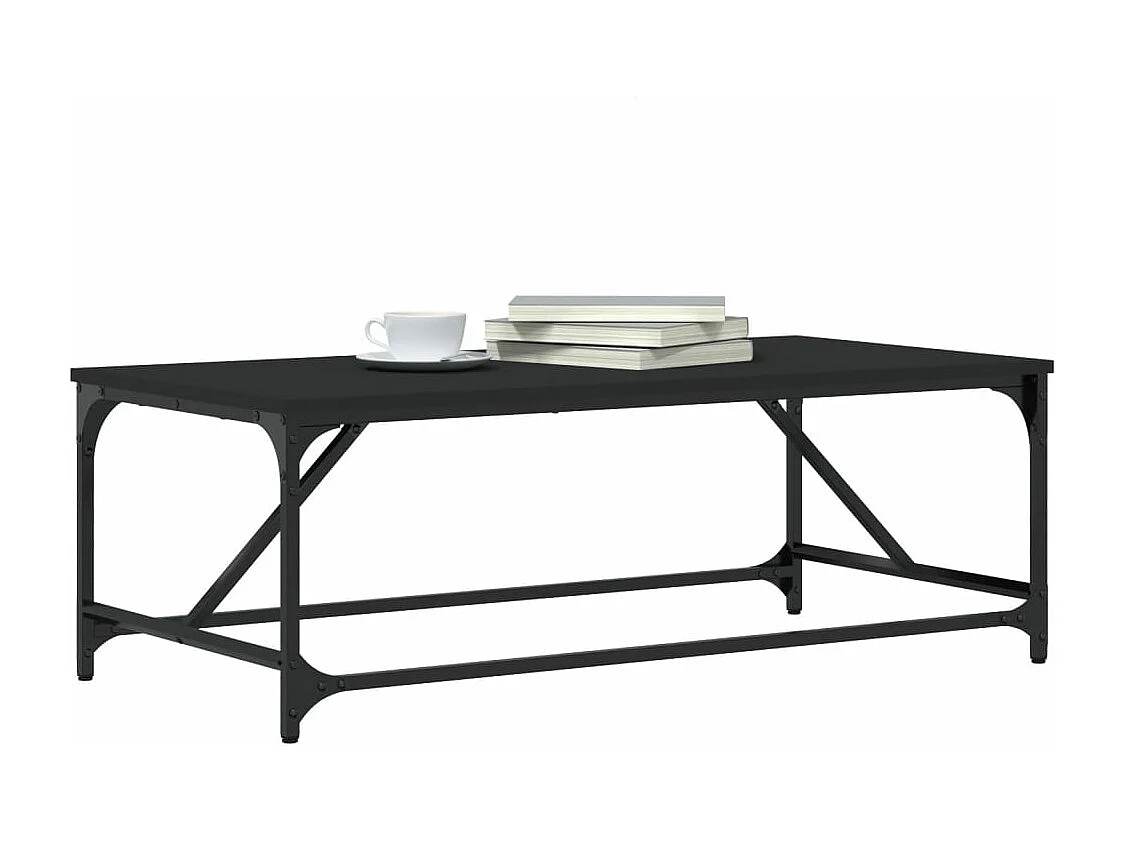 Salontafel 100x50x35 cm bewerkt hout zwart