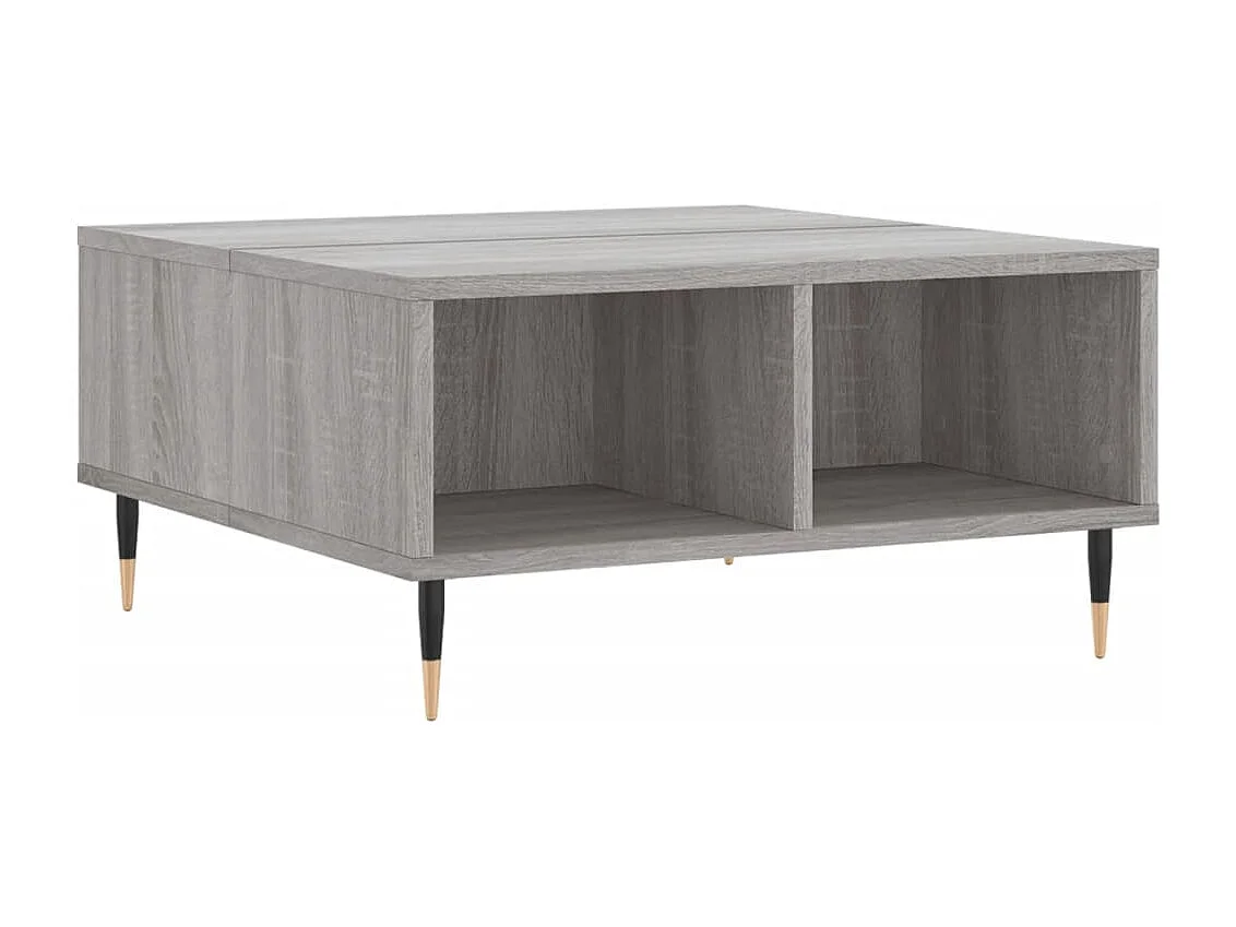Table basse sonoma gris 60x60x30 cm bois d'ingénierie