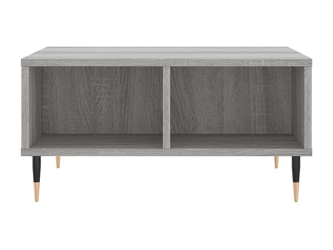 Table basse sonoma gris 60x60x30 cm bois d'ingénierie