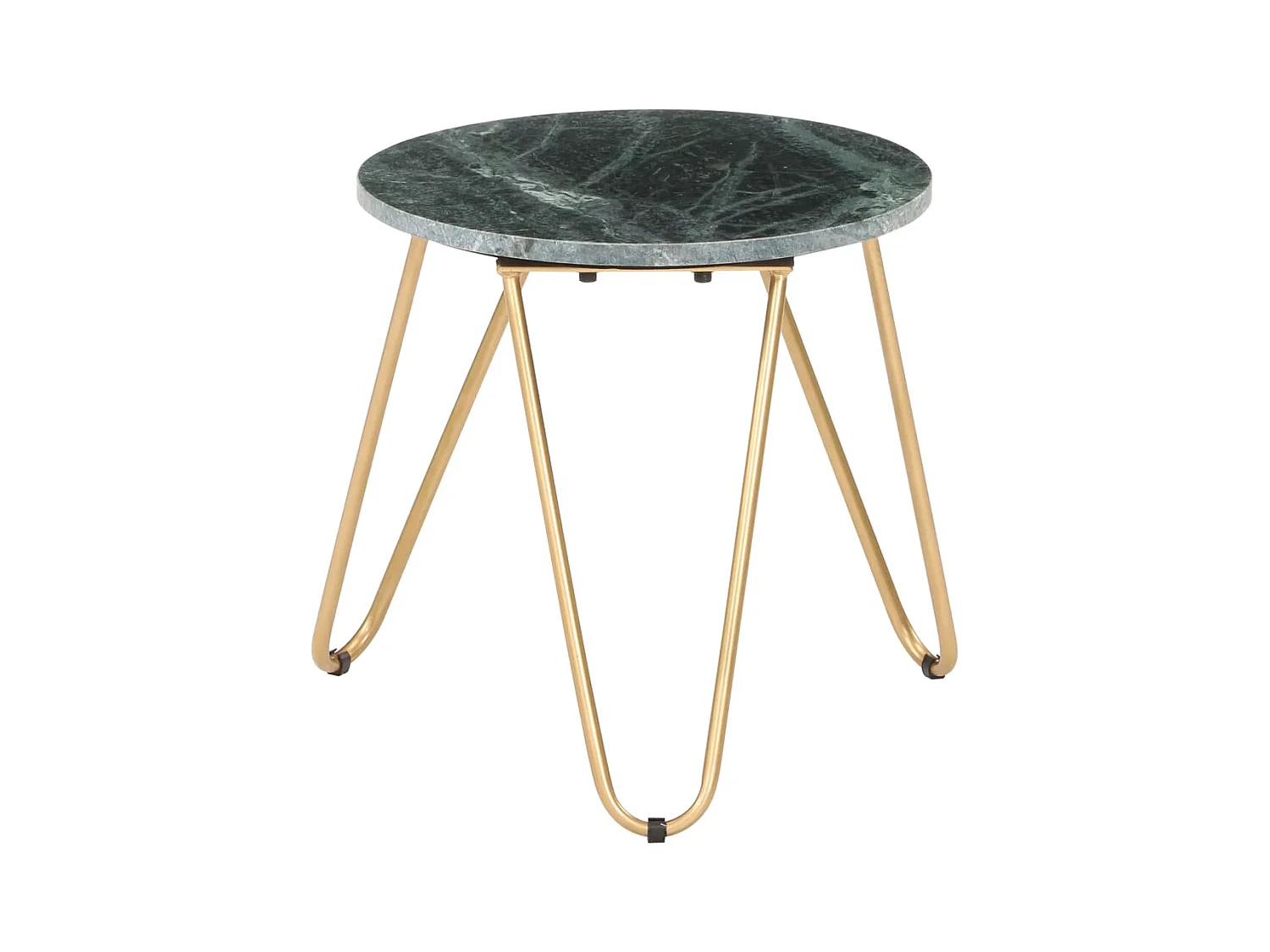 Table basse Vert 40x40x40 cm Pierre véritable et texture marbre