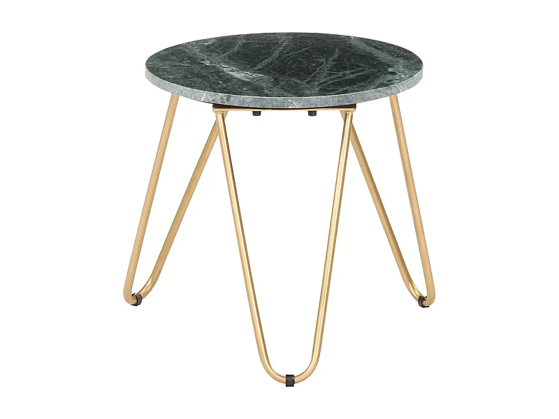 Table basse Vert 40x40x40 cm Pierre véritable et texture marbre