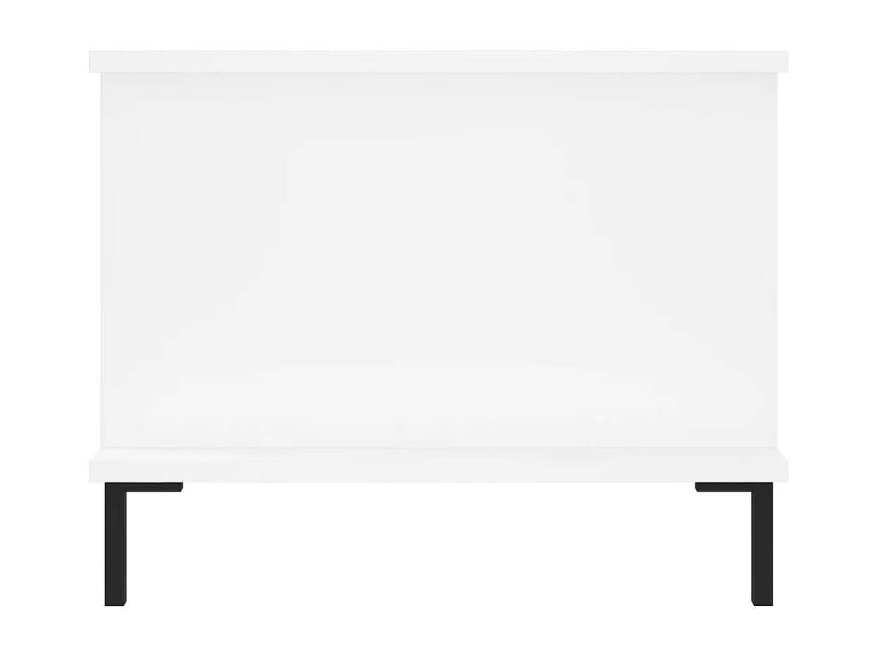 Mesa de centro madera contrachapada blanco 90x50x40 cm