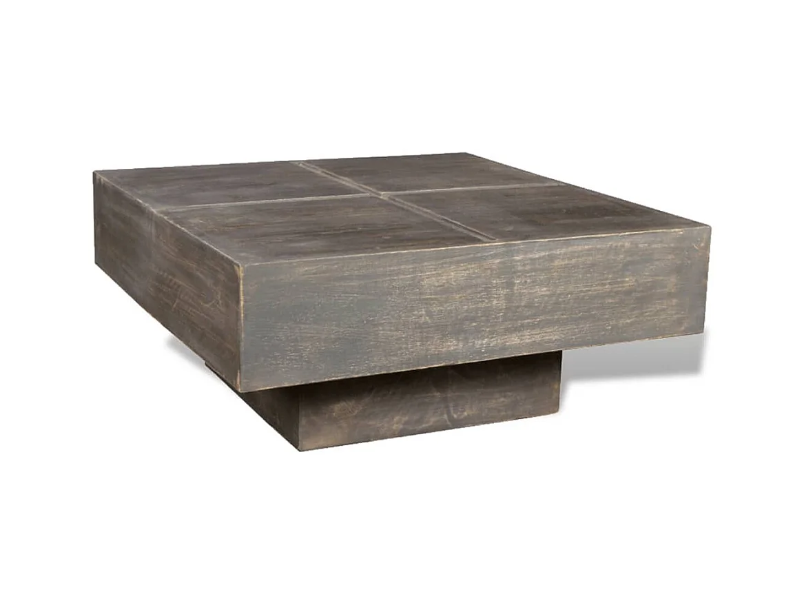 Table basse carrée Marron foncé Bois massif de manguier