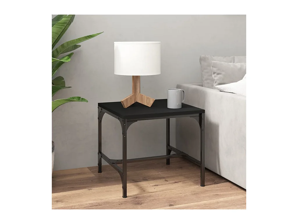 Table d'appoint Noir 40x40x35 cm Bois d'ingénierie
