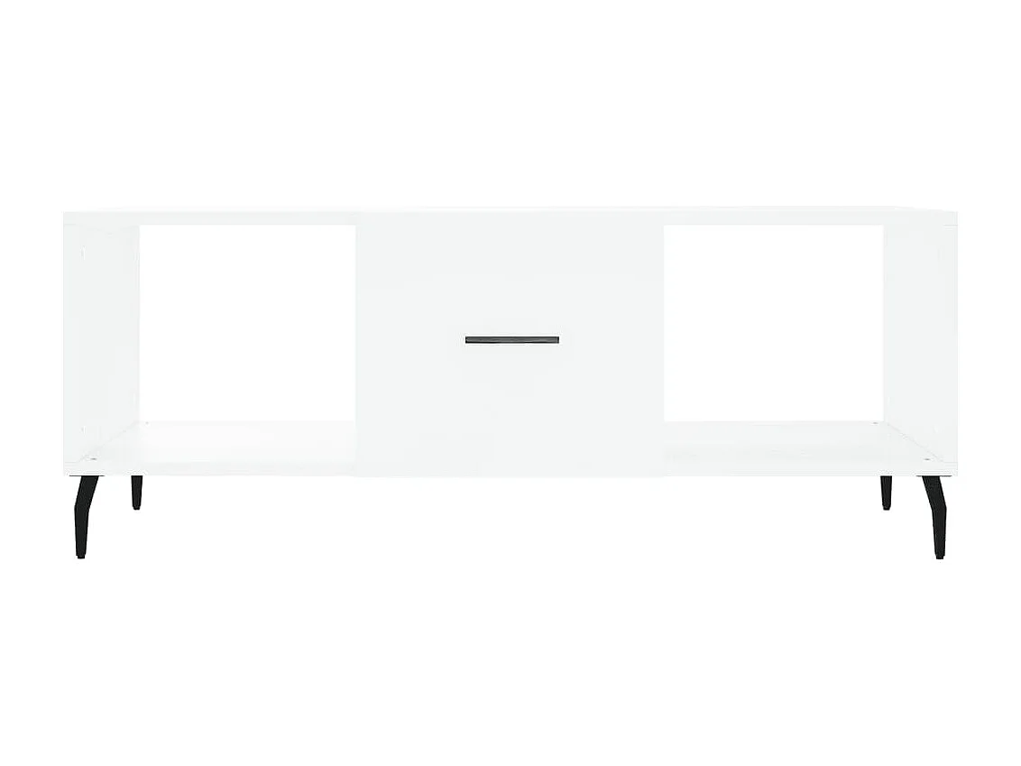 Table basse blanc 102x50x40 cm bois d'ingénierie