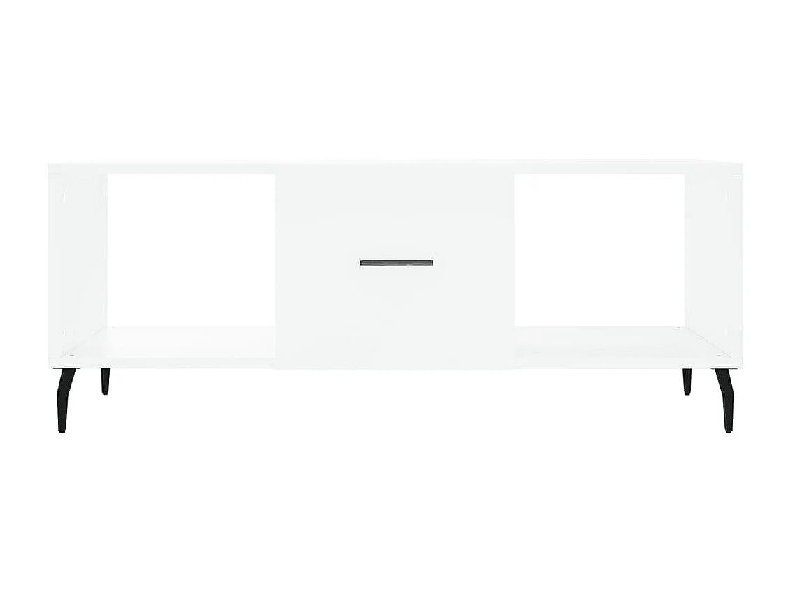 Table basse blanc 102x50x40 cm bois d'ingénierie