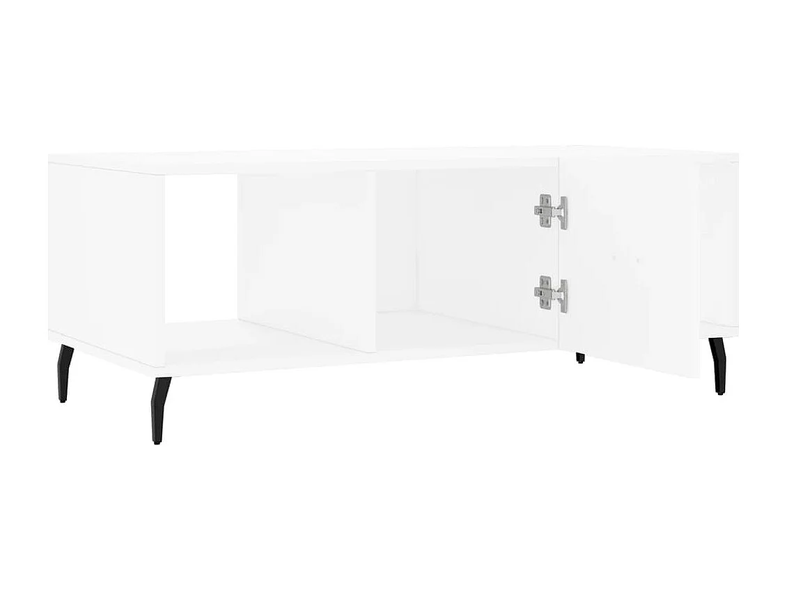 Table basse blanc 102x50x40 cm bois d'ingénierie